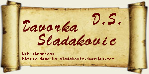 Davorka Sladaković vizit kartica
